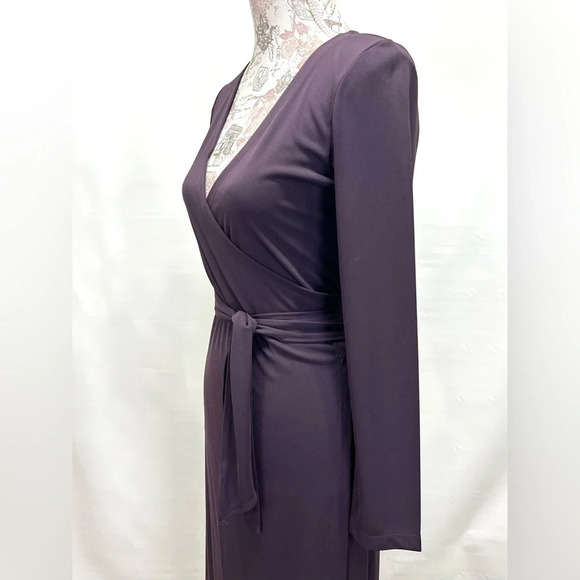 Kenneth Cole eggplant wrap dress size small excellent condition - Picture 3 of 9